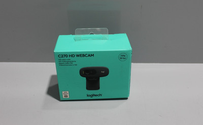 Logitech C270 Webcam 3MP HD 720p 60° Sichtfeld Fester Fokus USB Skype 960-001063