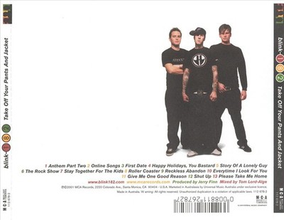 BLINK-182 - TAKE OFF YOUR PANTS AND JACKET [PA] NEW CD