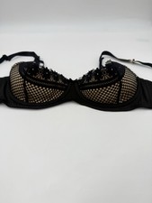 NWOT CACIQUE Size 42 DD Black Lightly Lined Quater Cup Underwire Bra