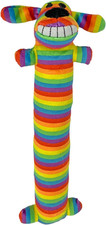 MultiPet Rainbow Loofa Dog Plush toy with squeaker