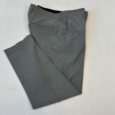 Travis Mathew Performance Mens 34x28 Grey Heathered Stretch Golf Chino Pants