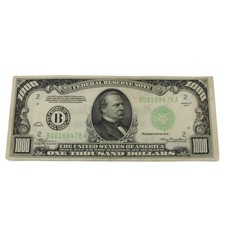 1934 Series $1000 Federal Reserve Note United States Currency No Reserve #C945-3