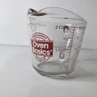 Vintage 2 Cup Red Anchor Hocking Ovenproof Oven Basics Measuring Cup USA