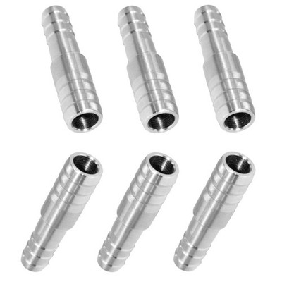 Hose Barb Reducer 3/8'' to 1/2'' Barb Hose ID Stainless Steel Reducing Union Fi...