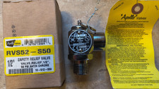 Apollo RVS52-S50 (339 PPH) 1/2" Safety Relief Valve 50 PSI Satin Chrome USA.
