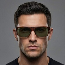 Serengeti Sunglasses Brown Rectangular Green Polarized 9053 Claudio 61mm