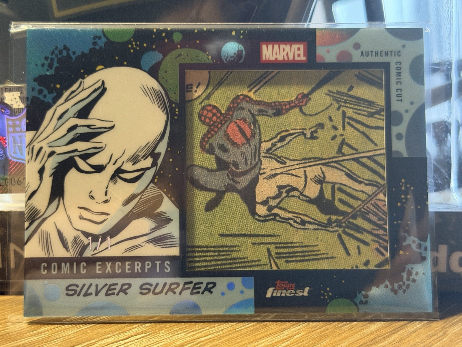 2026 Topps Finest Fantastic 4 Silver Surfer/Spider Man Comic Excerpts 1/1 Relic