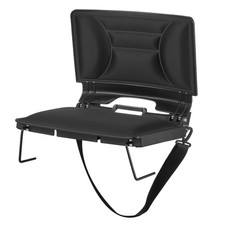 Folding Stadium Seat with Backrest, Cushioned Bleacher Chair with Shoulder Strap