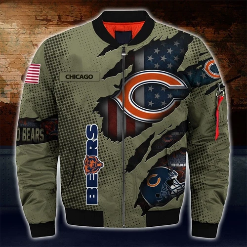 Chicago Bears Men's Flight Bomber Jacket