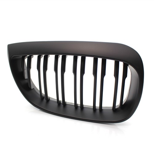 2* Matte Black Dual Slat Front Grille for BMW E81 E87 E88 1 Series 2004-2007 05 - Picture 4 of 5