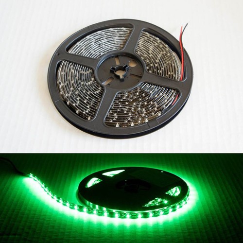 5M Black PCB 5050 Flexible LED Strip Waterproof IP65 Bright 300 SMD 12V DC Green - Foto 1 di 8