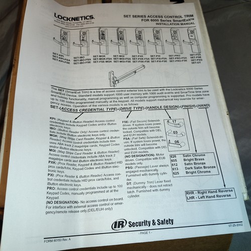 Locknetics door lock SET-FSE fail-secure trim Finish 626 item RHR s.o.no 233426 - Picture 22 of 22