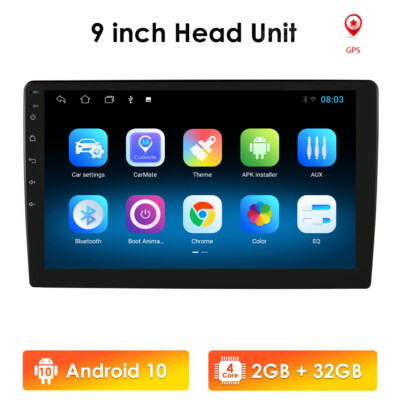 9 inch Android 10 Quad Core Car Radio Double 2Din In Dash Stereo GPS Navi 2+32GB