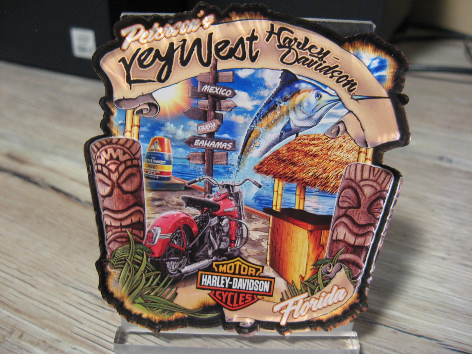 Genuine Harley Davidson Emblem Refrigerator Key West Florida