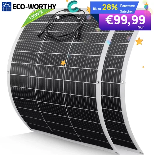 260W Flexibel Solarmodul Solarpanel Mono für Camper Wohnmobil Balkonkraftwerk