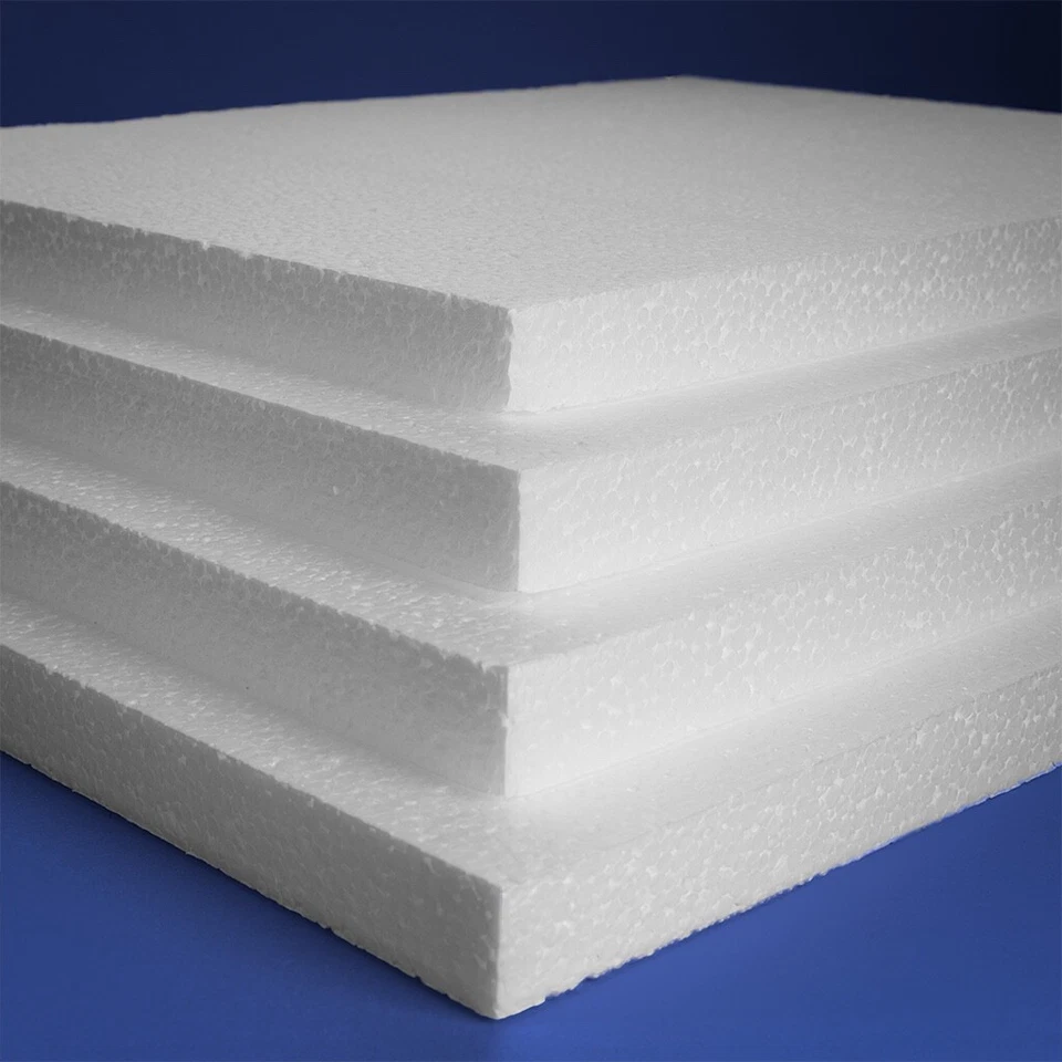 EPS Polystyrene Sheets 600 x 500 x 50 mm (Pack 10) Crafts Packing Insulation