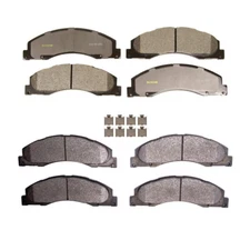 Front & Rear Ceramic Brake Pads Set For Ford E-150 E-250 E-350 E-450 Super Duty