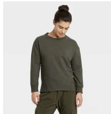 ** NWT-Women's French Terry Crewneck Pullover - All in Motion™ Olive Green XL