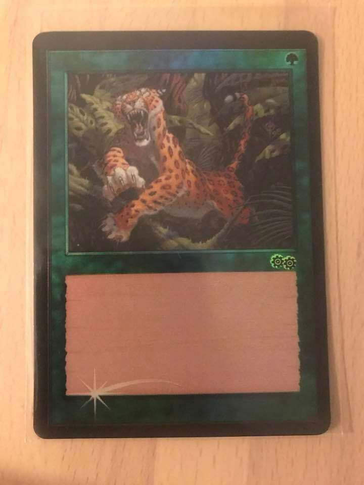 MTG Test Print - Poucing Jaguar - Urza's Saga TEXTLESS MTG Test Print - Poucing Jaguar - Urza's Saga TEXTLESS