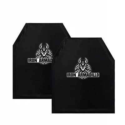 IRON ARMADILLO® Level IIIA Soft Body Armor Plate Multi Size stop 9MM .44MAG PAIR