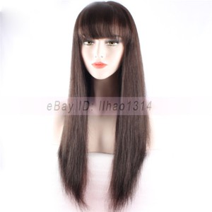 Women S Indian Remy Human Hair Lace Wig Long Silky Straight Full