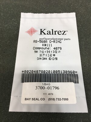 KALREZ AS-568A O-RING K# 111, COMPOUND: 4079, 2-111, 3700-01796, 120915