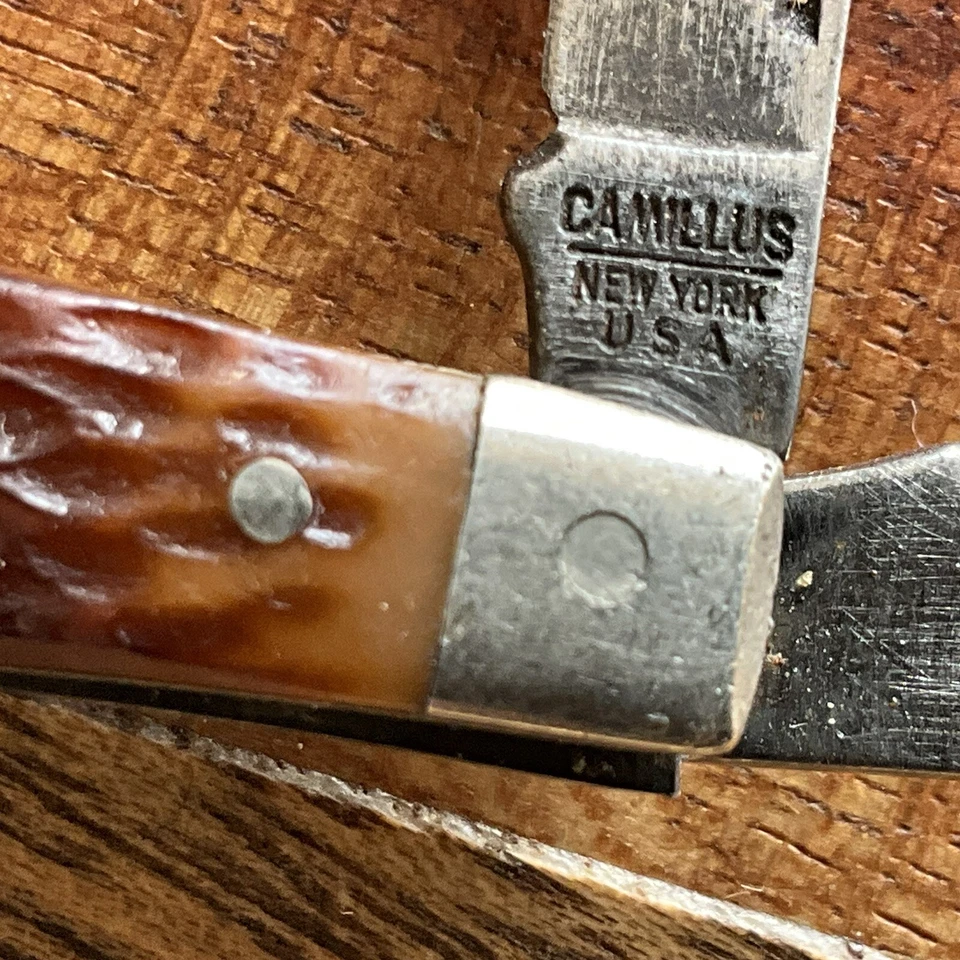 Navaja de bolsillo plegable Camillus New York EE. UU. 3 hojas Foto 2 de 3