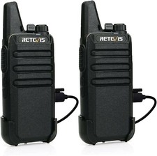 Walkie-Talkie RETEVIS RT622  APPARATO PMR446 2Pezzi Uso Senza Licenza X FAMIGLIE