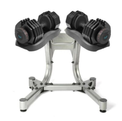 40kg Adjustable Dumbbells Pair Stand 5kg to 40kg BrainGain Smart  Dumbbells UK