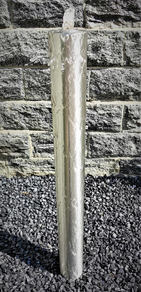 Säulenbrunnen Wasserspiel rund 3er-Set Edelstahl matt gebürstet 100/80/60 x10 cm - Bild 2 von 4