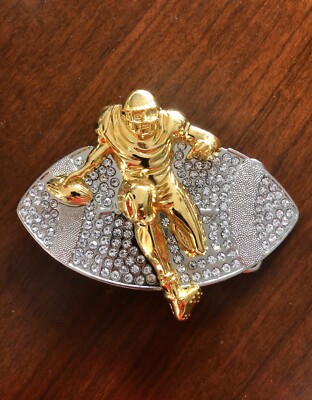 Rhinestone Football Belt Buckle American Football Game Belt Buckle Bling Rhinestone Fashion  main image 2