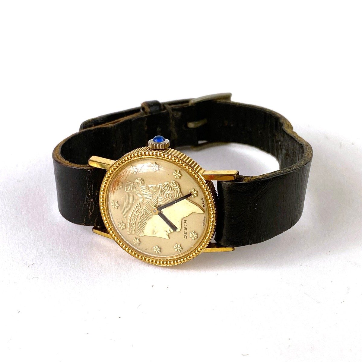 バースデーウォッチ Vintage Desta Liberty Head Coin 17j Swiss 26mm Watch WORKS | eBay