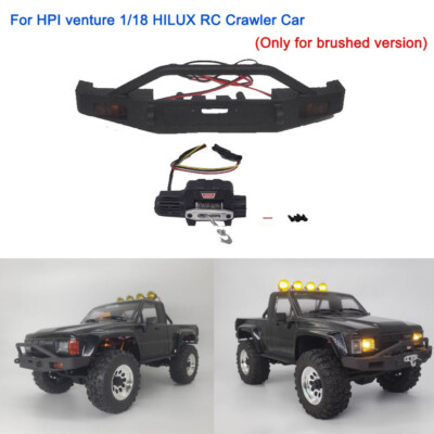 Front Bumper with Winch For HPI Venture 1/18 HILUX RC Crawler Car Upgrade ADE