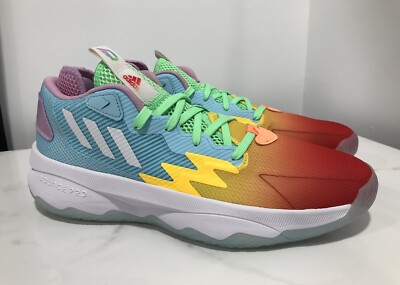 Adidas Dame 8  Rainbow  Size 11.5 Mens Basketball HQ1272 Unreleased Rare Lillard