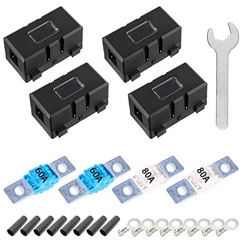 ANS 3 Porte-fusible De Voiture Et 6 Fusibles Midi Boulonnés à Courant