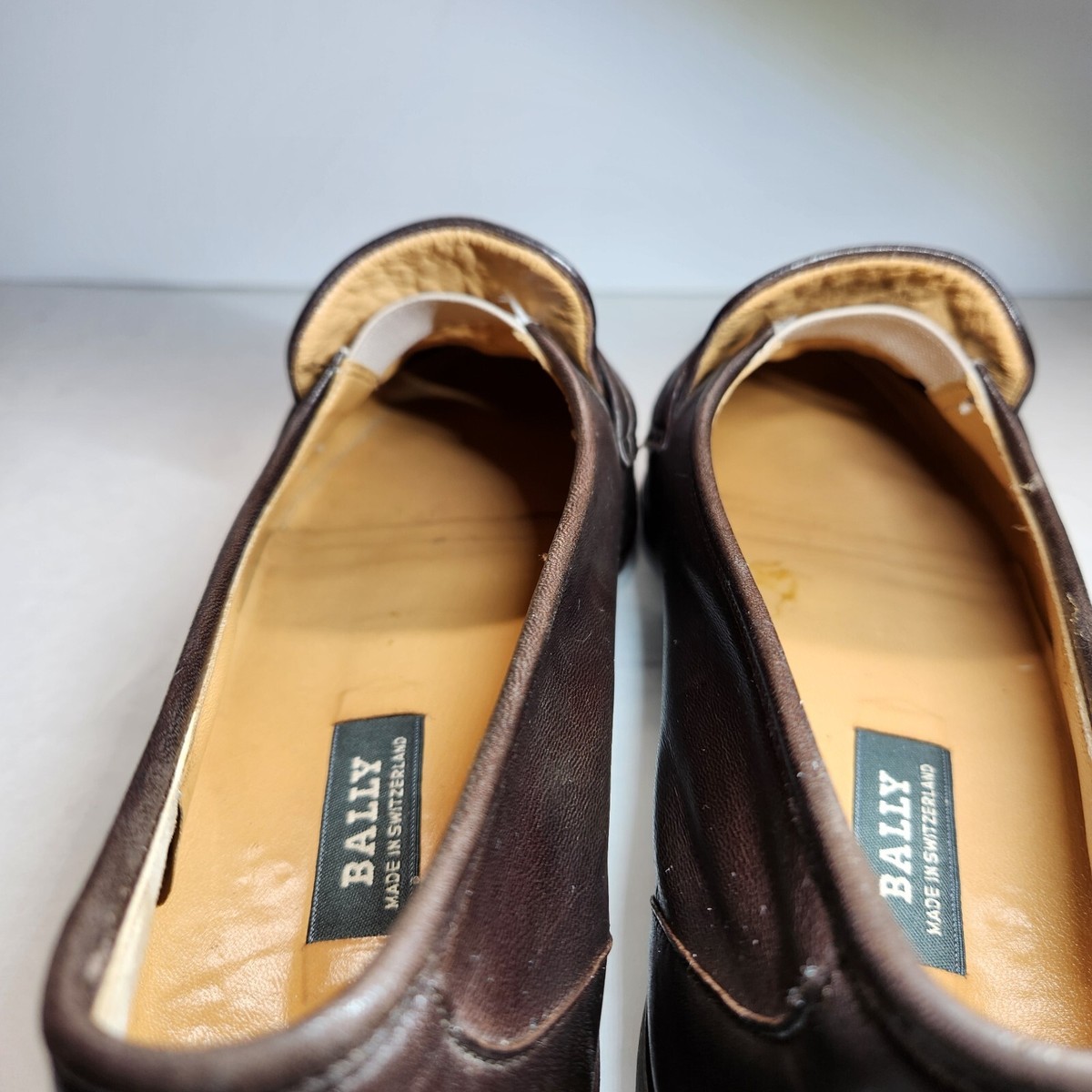 BALLY Brown Slip On Soft Leather Loafers Men