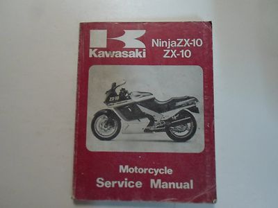 1988 1989 1990 Kawasaki NinjaZX-10 ZX-10 Motorcycle Service Shop