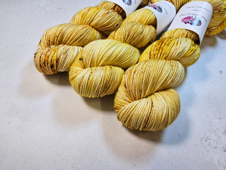Sw Merino Nylon Garn, DK Gewicht, 100 G, Toffee Nieselregen - Bild 4 von 4