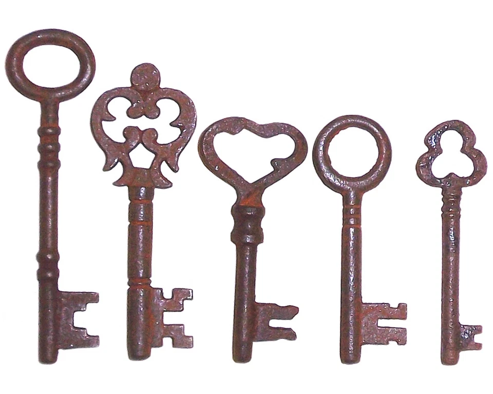 Antique Iron Skeleton Keys  25 - 100pc Wedding Favors - Image 2 of 2