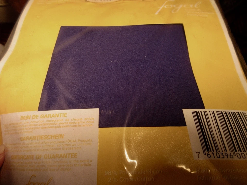 Nuevas Pantimedias Fogal Saint Trop 124 Parma M Azul Gris Transparente a la Cintura Suiza  Foto 3 de 3