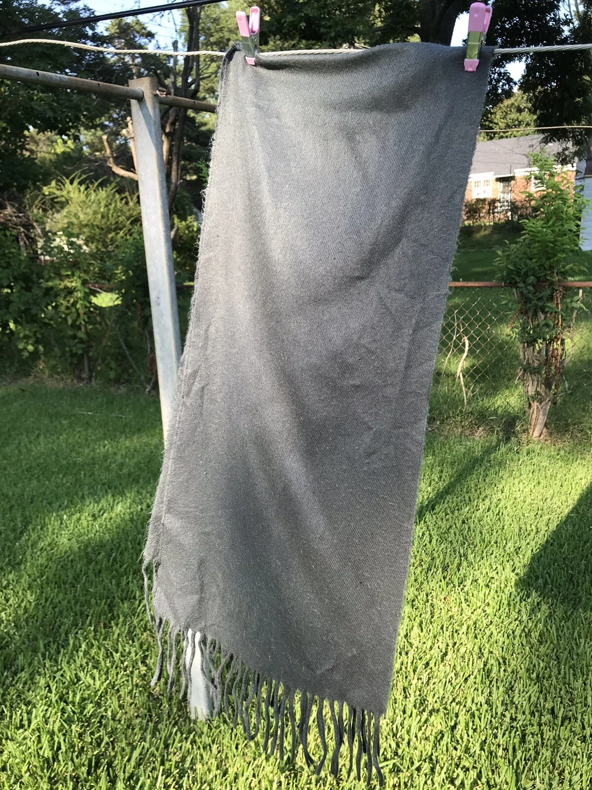 Foulard Christian Dior femme gris monsieur laine cashmaire 100 % acrylique