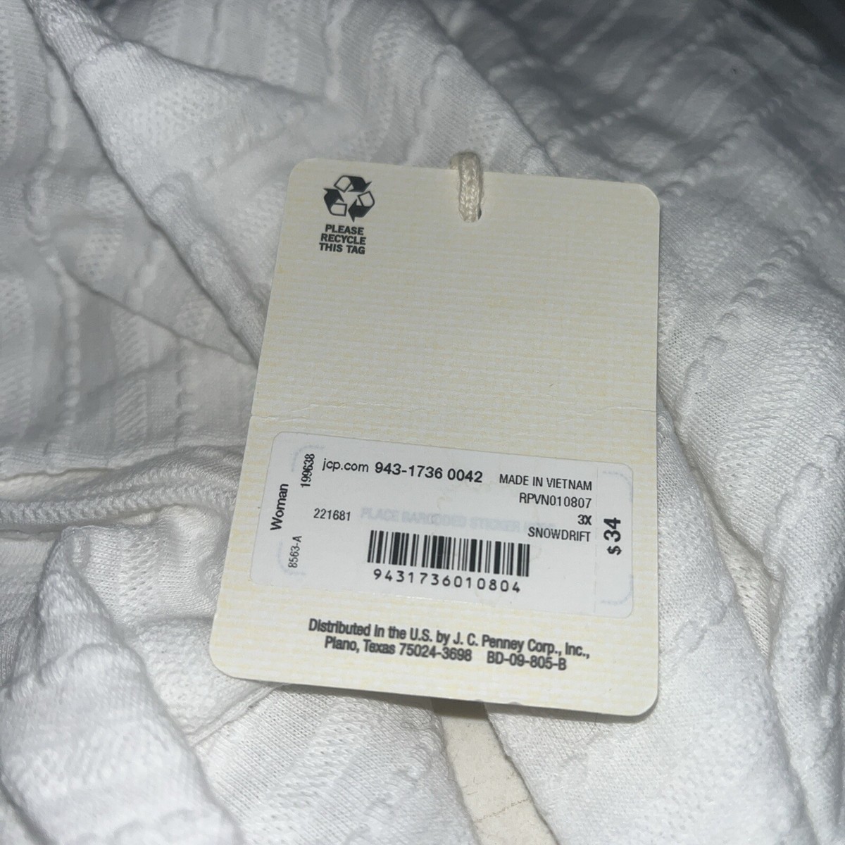 NWT 3x Ana A New Approach Jcpenney Ivory Top 943-1736 0042 Retail