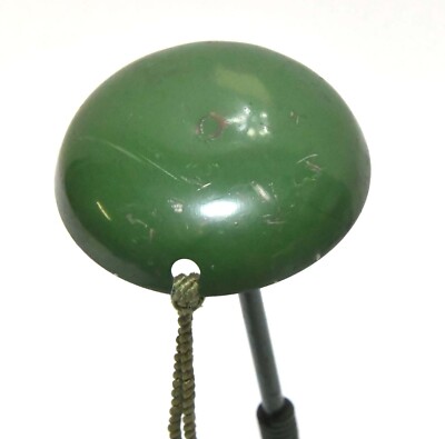 VINTAGE STORE DISPLAY HAT STAND GREEN METAL SPRING BASE WITH