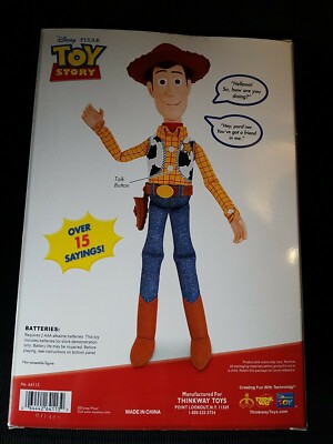 NEW! TOY STORY ©Disney Pixar WOODY TALKING ACTION FIGURE Thinkway