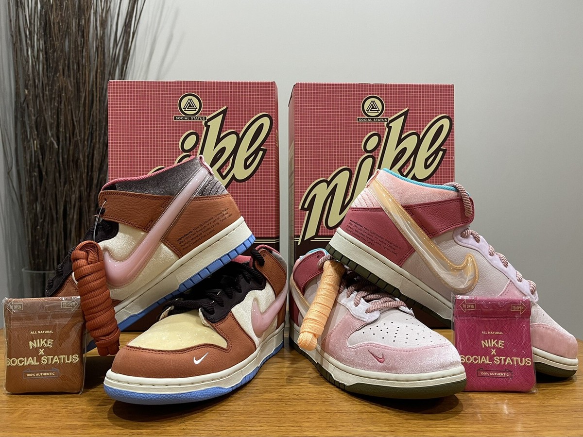 Size Nike Dunk Mid x Social Status Chocolate Milk and Strawberry Milk  2021