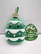 Squishmallow Johan Christmas Tree Plush Ornament 4" Stuffed Toy 2024 New