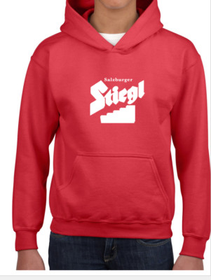 Salzburger Stiegl Austrian Beer Alcohol White red Hoodie Hooded Sweatshirt