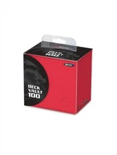 BCW Red Deck Vault LX Leatherette Collectible Gaming Card Storage Box