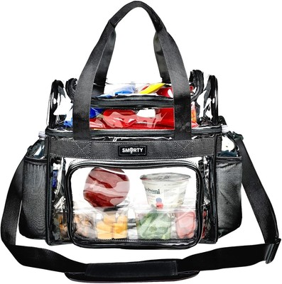 Durable Transparent Clear Bag - Large 13x7x12in Heavy Duty Work & Event Backpack