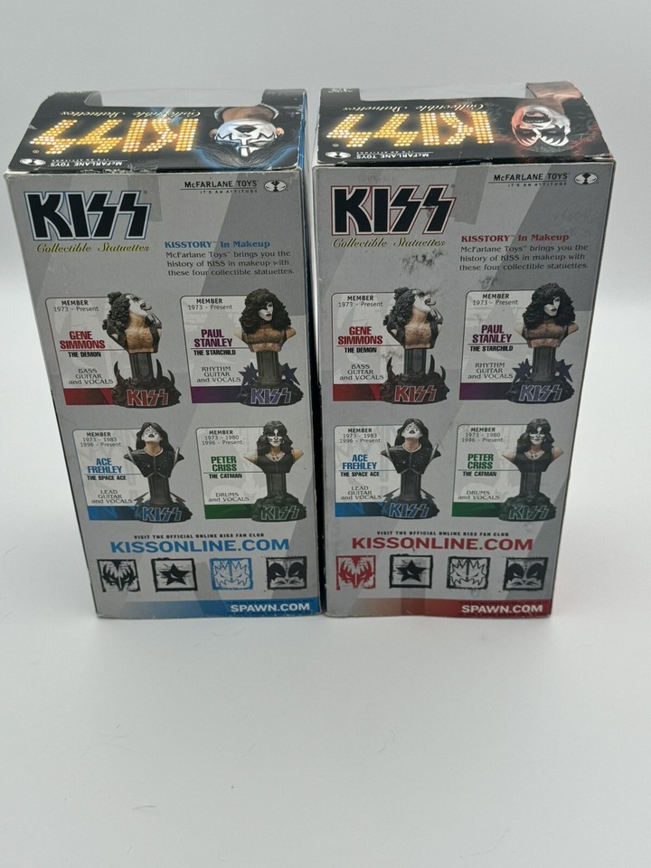 KISS Bust Statue Complete Set Of Four Rock Band McFarland 2002 eBay